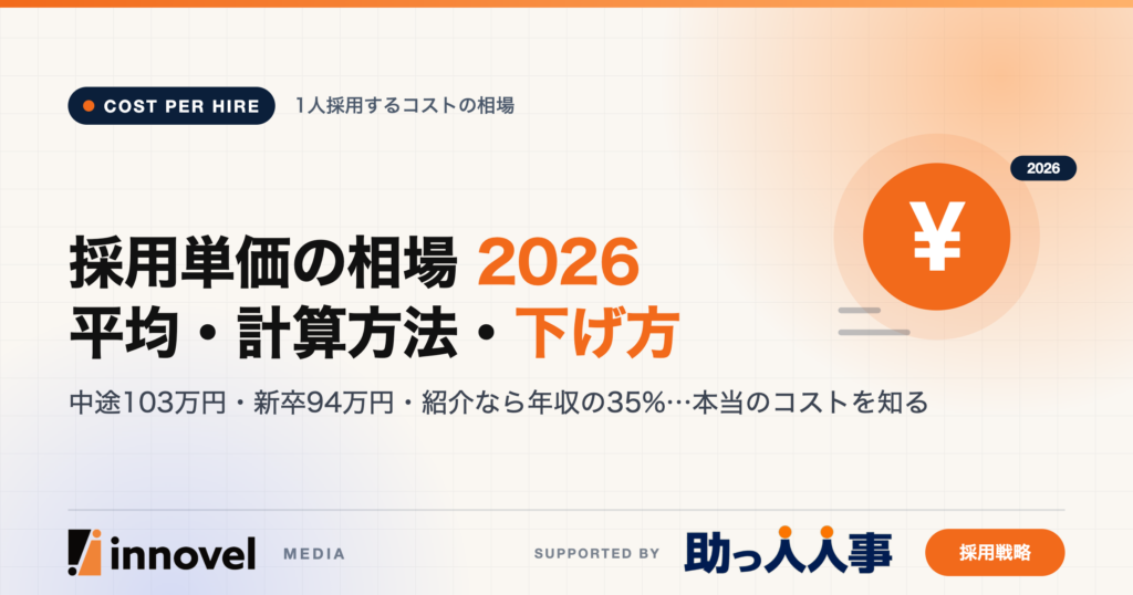 採用単価の相場2026年版のイメージ画像