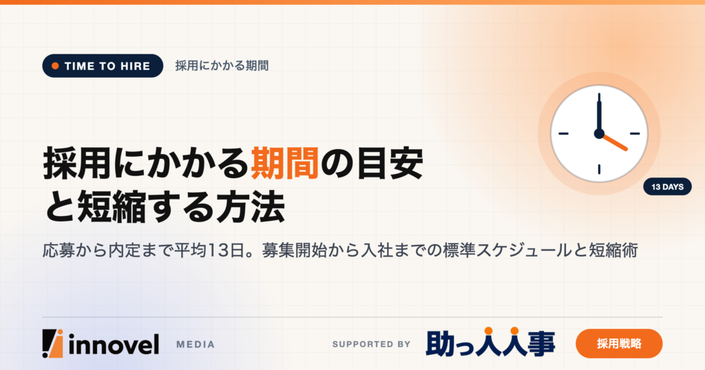 採用にかかる期間の目安と短縮する方法のイメージ画像